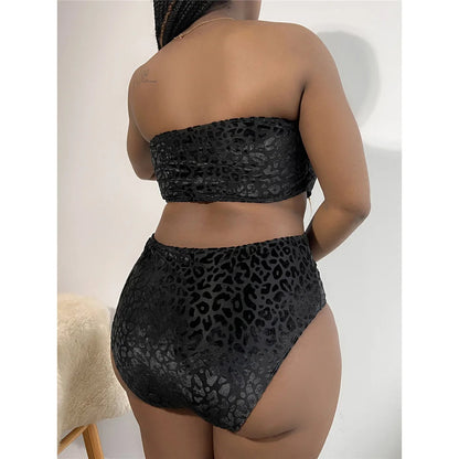 Plus-Size Bikini Sexy Stijlvol zwart