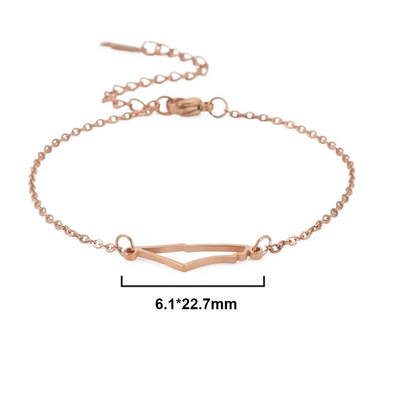 Gouden Armband met Ketting en Hangertje