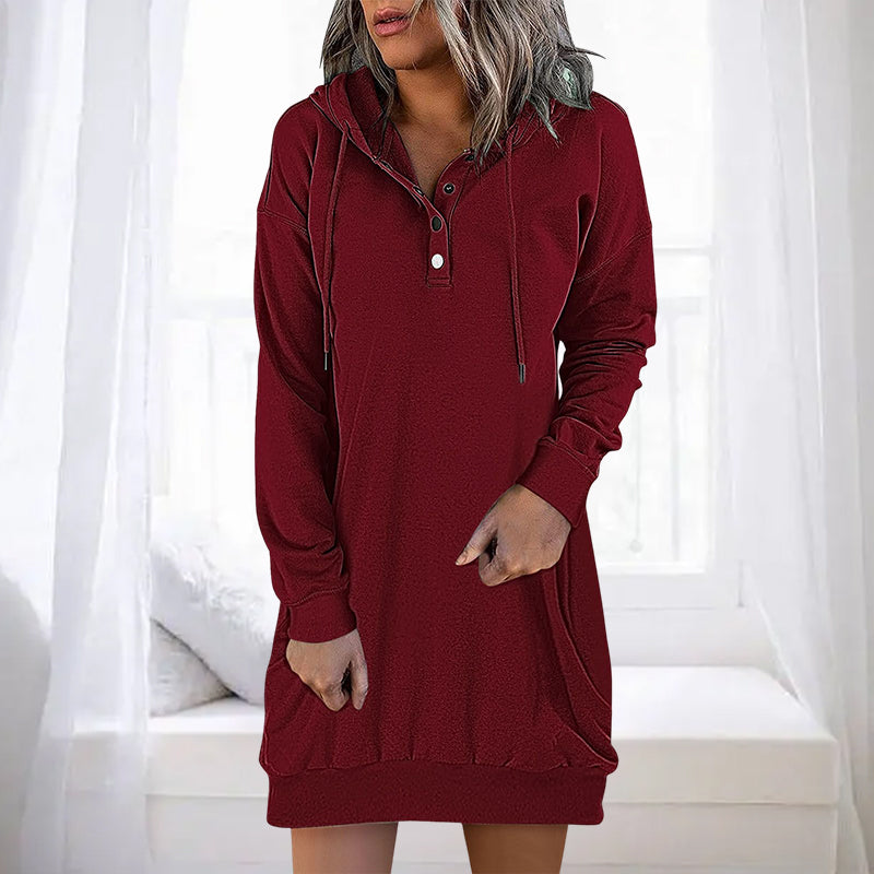 Dames Hoodie Lange Mouw Minimalistisch Design