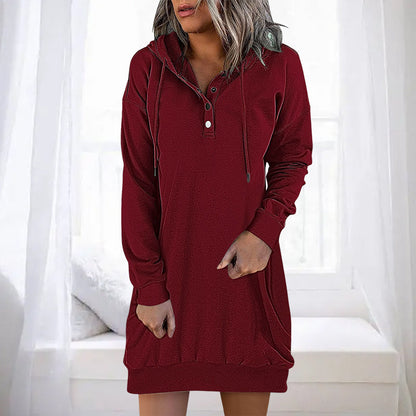 Dames Hoodie Lange Mouw Minimalistisch Design