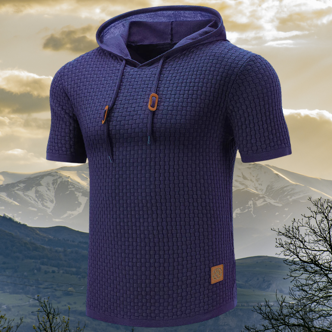 Manor - Korte Mouwen Sweatshirt met Capuchon