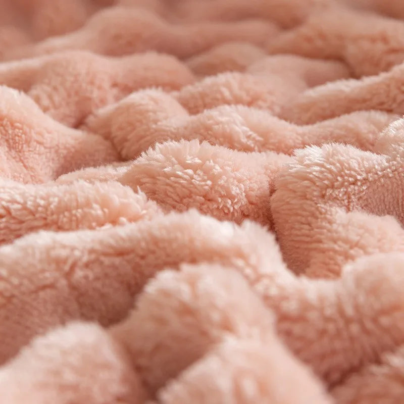 Zachte Fleece Deken met Bubbeltextuur Warm en Plush
