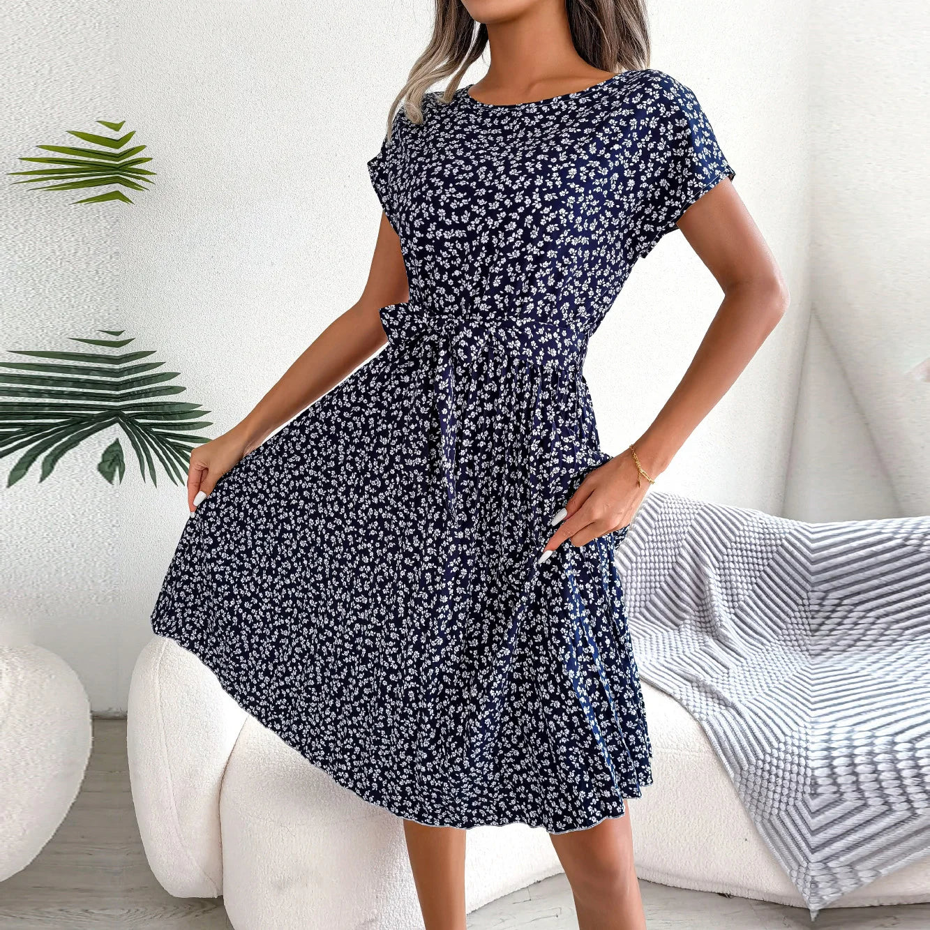 Maxi-Jurk Vrouw Zomer Trendy Katoen