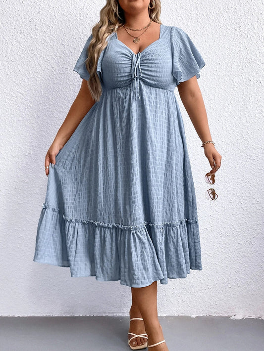 Plus-Size Zomerjurk Vintage Stijl Vrouwelijk - Mode Vibes
