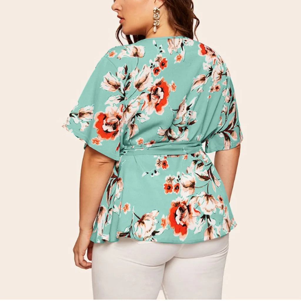 Plus-Size Top Fenna Vrouwelijk Kleurrijk & Veelzijdig