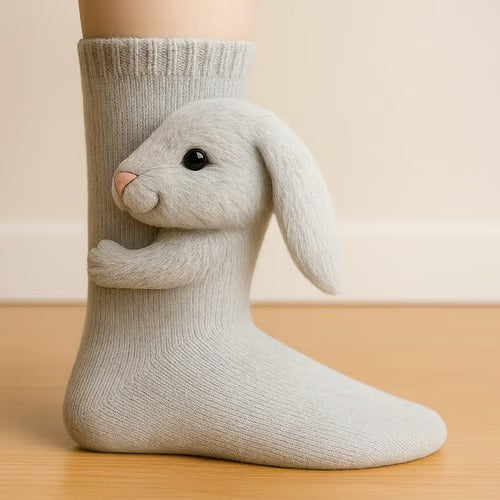 Dames Gebreide 3D Dierensokken voor Binnen