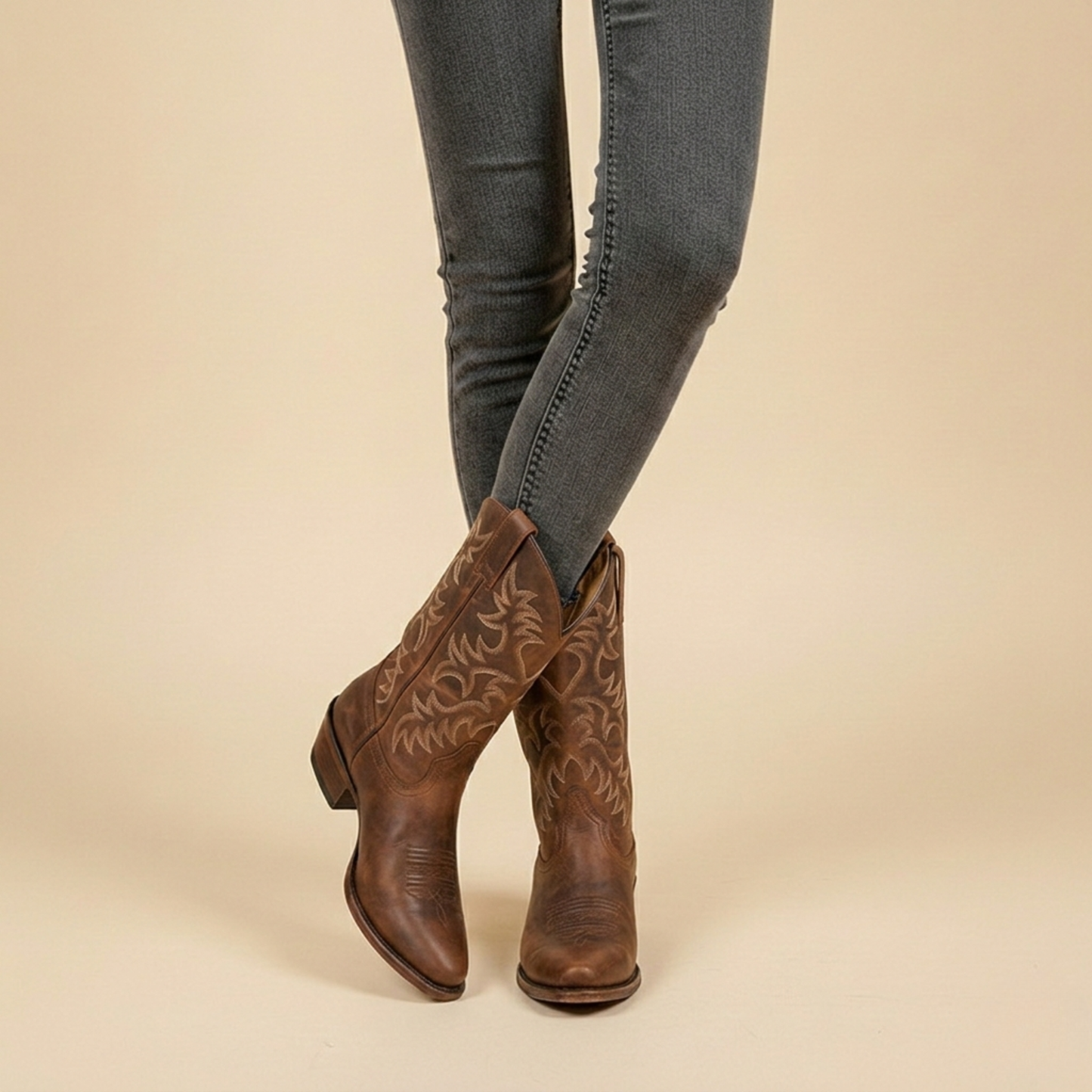 Myrthe | Premium leren cowboylaarzen in westernstijl