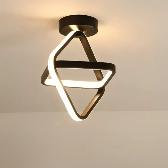 LED Plafondlamp Dubbel Ring Design Modern Dimbaar