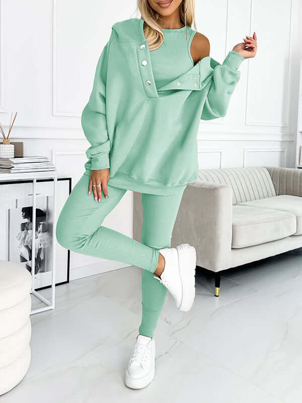 Dames Hoodieset met Fleece – Comfortabele Trui met Capuchon en Broek