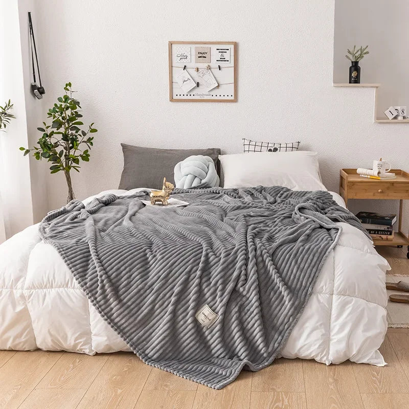 Zachte Flanellen Deken Warm en Comfortabel voor Herfst en Winter