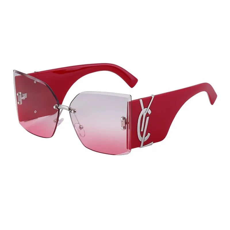 Randloze Zonnebril Trendy Design voor Dames