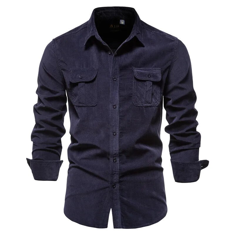 Casual Overhemd Corduroy voor Dagelijks Gebruik
