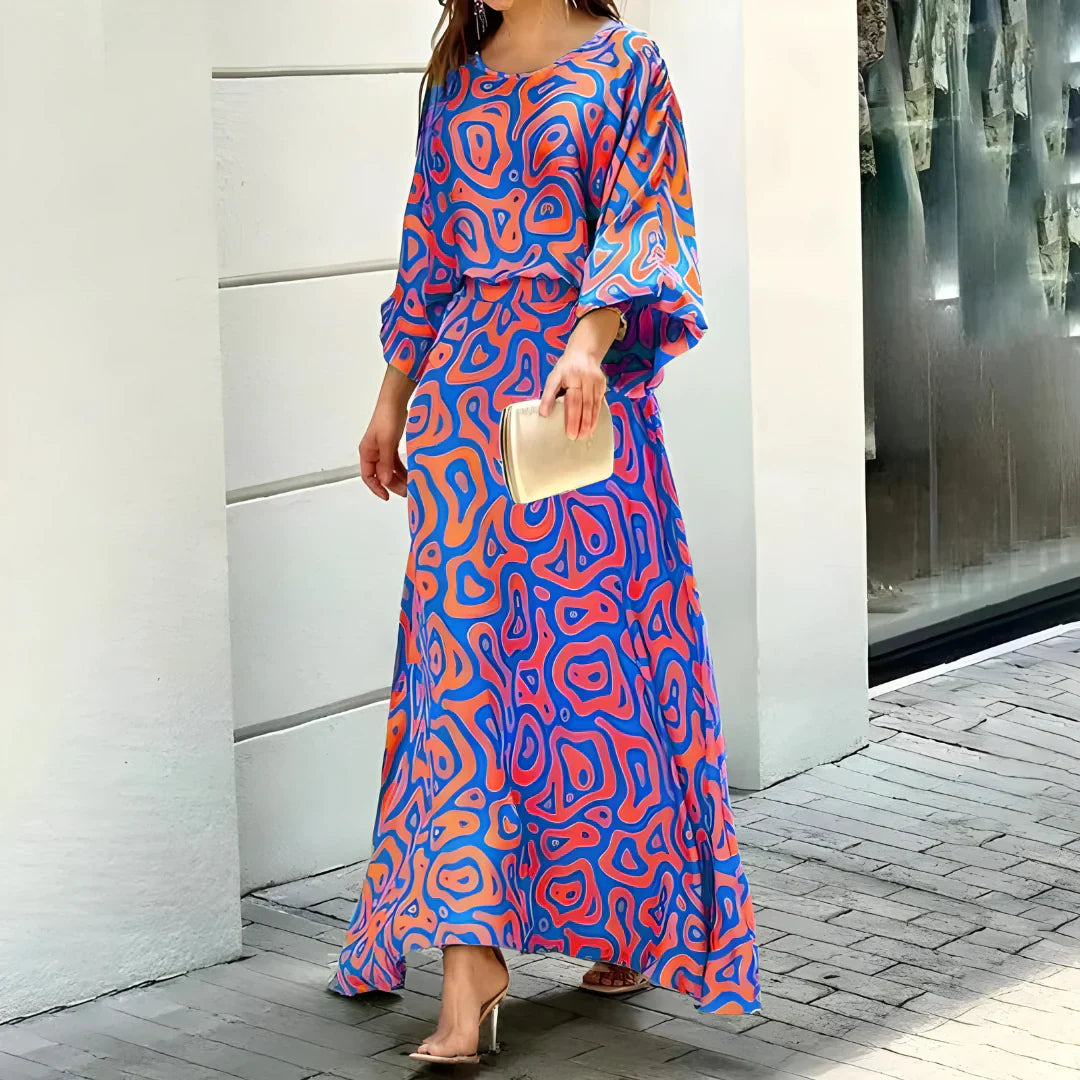 Lange Jurk Kleurrijk Zomerjurk Vrouw - Mode Vibes