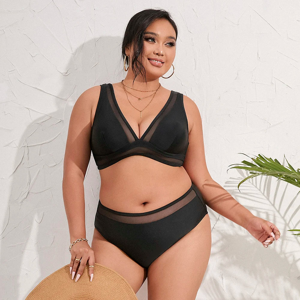 Plus-Size Bikini Midnight Sandy - Flatterende Maat XL - Mode Vibes