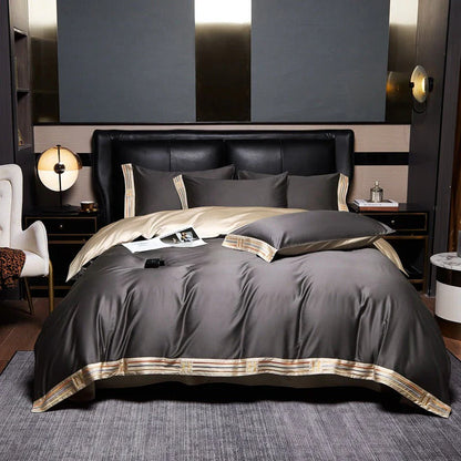 Luxe Beddengoed 4-Delig Satijn Set Zacht en Comfortabel