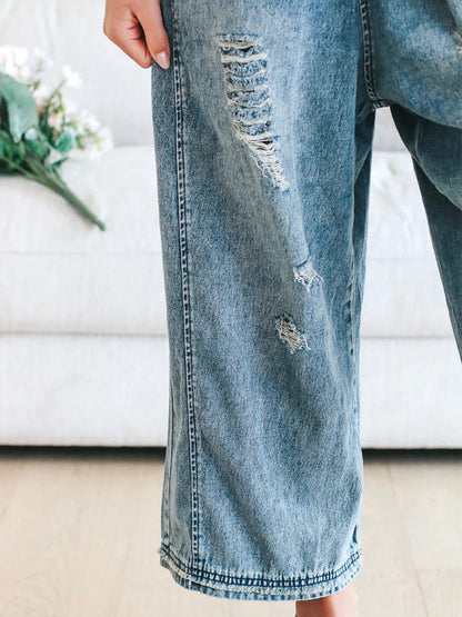 Dames Denim Tuinbroek Losse Zomerbroek