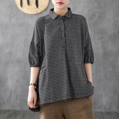 Vrouwelijke Knoopblouse Korte Mouwen Zomerse Stijl - Mode Vibes