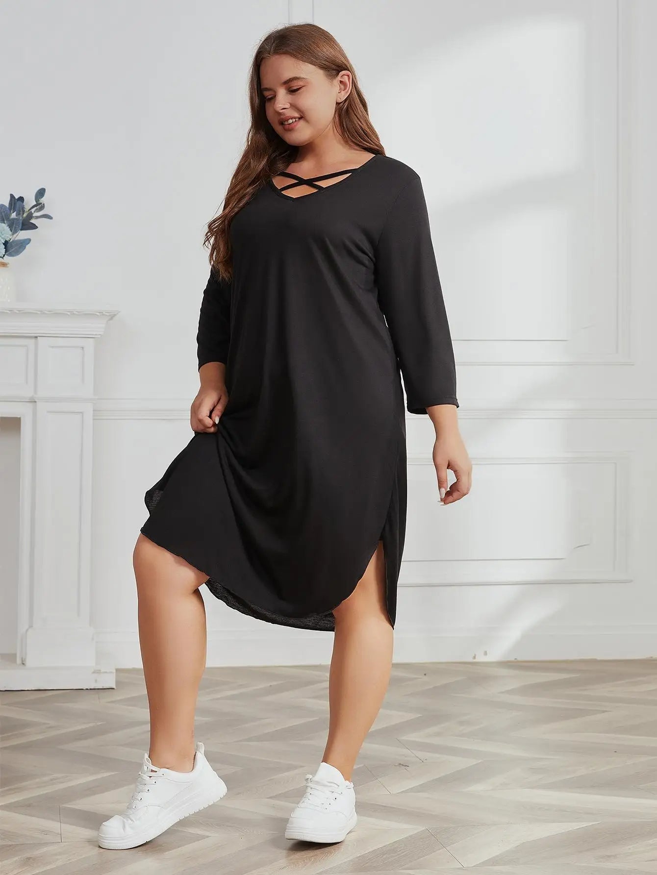 Plus-Size Zomerjurk Casual Stijlvol Modisch