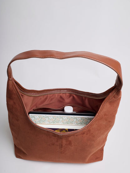 Halfronde Vegan Leren Tote Tas – Stijlvol, Praktisch & Duurzaam