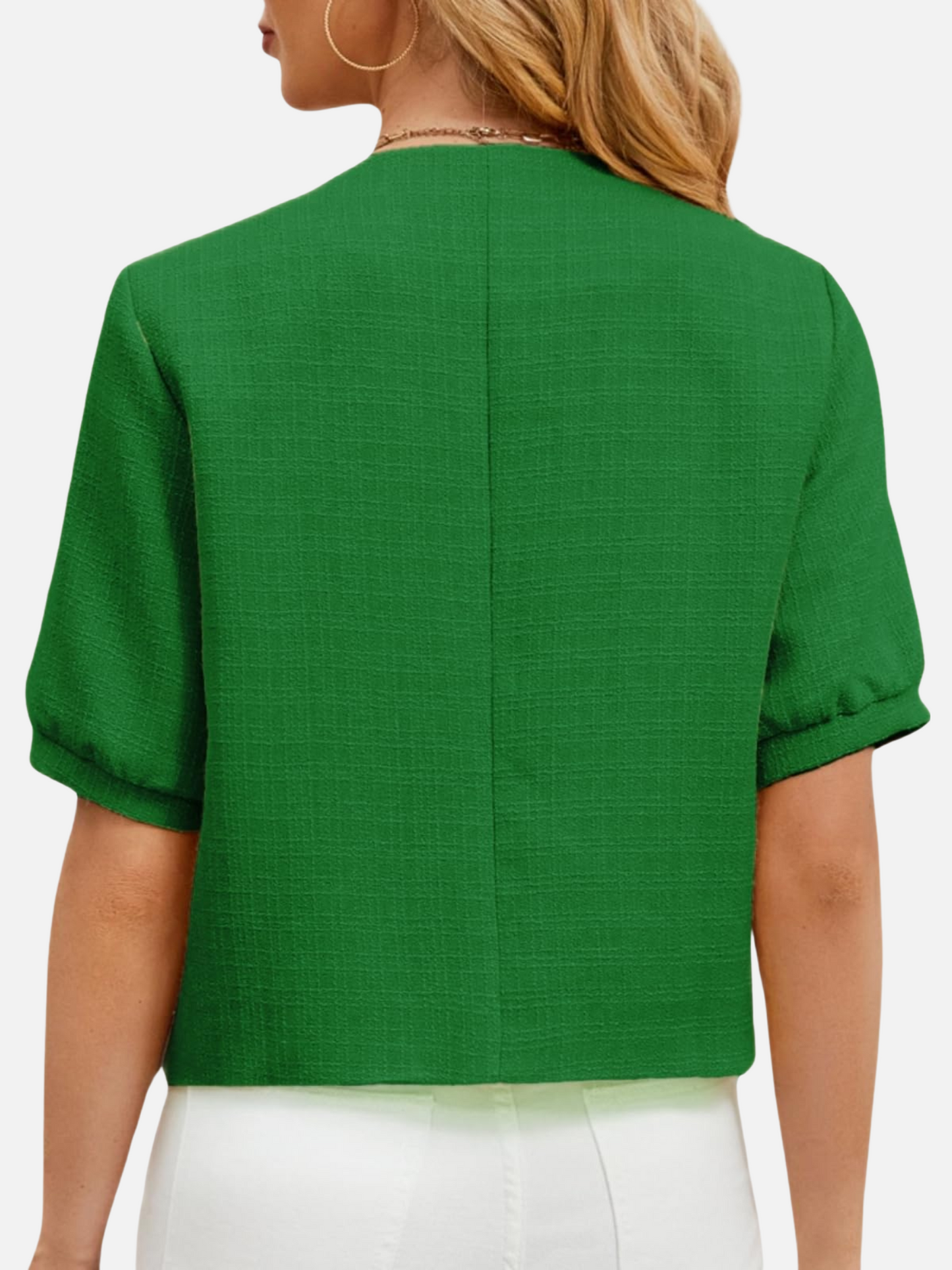 Dames Cropped Jasje Tweed Elegant