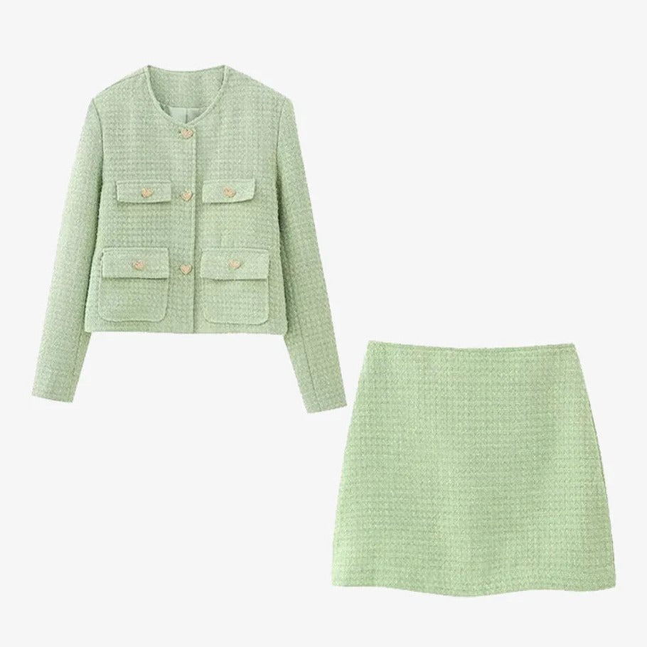 Vintage Tweedelige Set voor Vrouw Tijdloos en Elegent