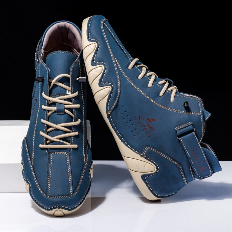 Orthopedische Leren Schoenen voor Mannen Comfortabel