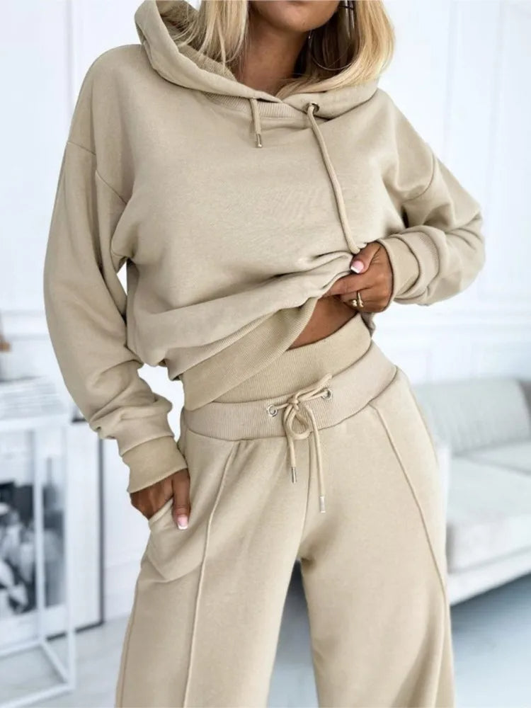 Dames Set met Hoodie en Joggingbroek – Comfortabel, Elegant & Veelzijdig