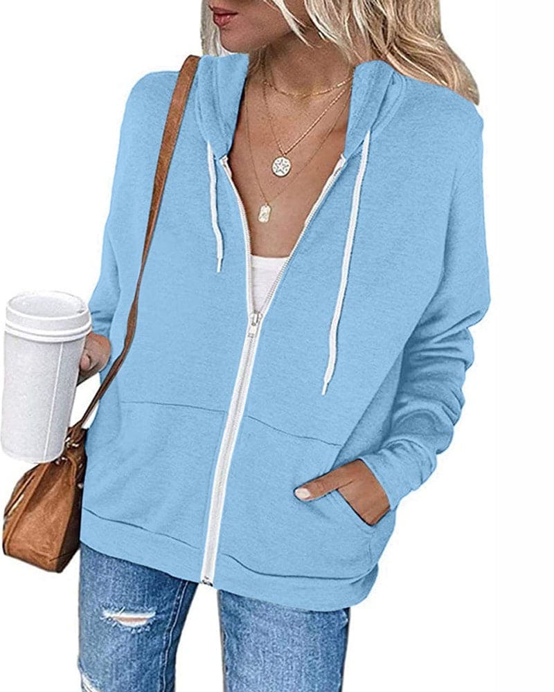 Dames Zipped Hoodie Mila - Zacht en Warme Sweatshirt