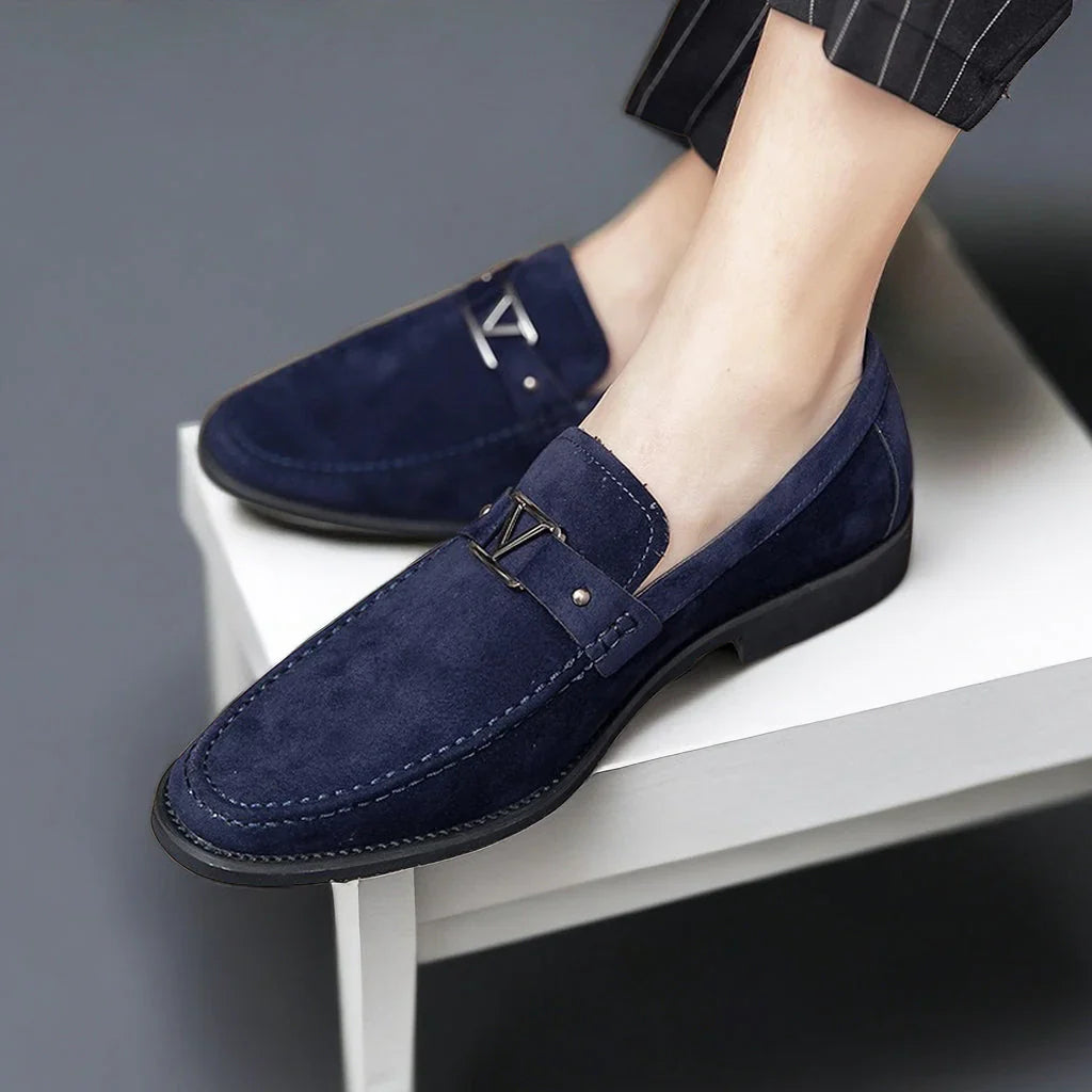 Heren Loafer Slip-On Schoen Leder Zwart Elegant - Mode Vibes