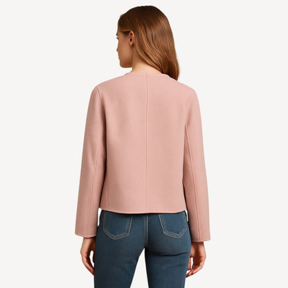 Davies – Elegante Dames Korte Jas met Goudkleurige Knopen