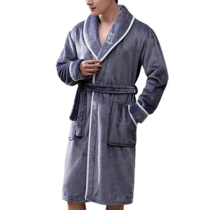Zachte Flanellen Badjas voor Mannen Comfortabel Warm