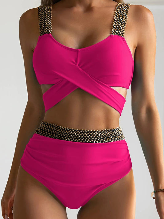 Trendy Bikini Yuna Zwarte Flitsende Badmode - Mode Vibes