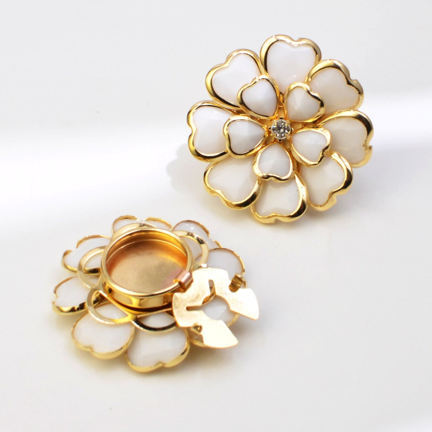 Dames Bloem Manchetknoop Elegant met Knop