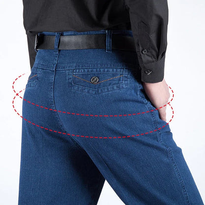 Heren Jeans Hoge Taille Rechte Pijp Tobias