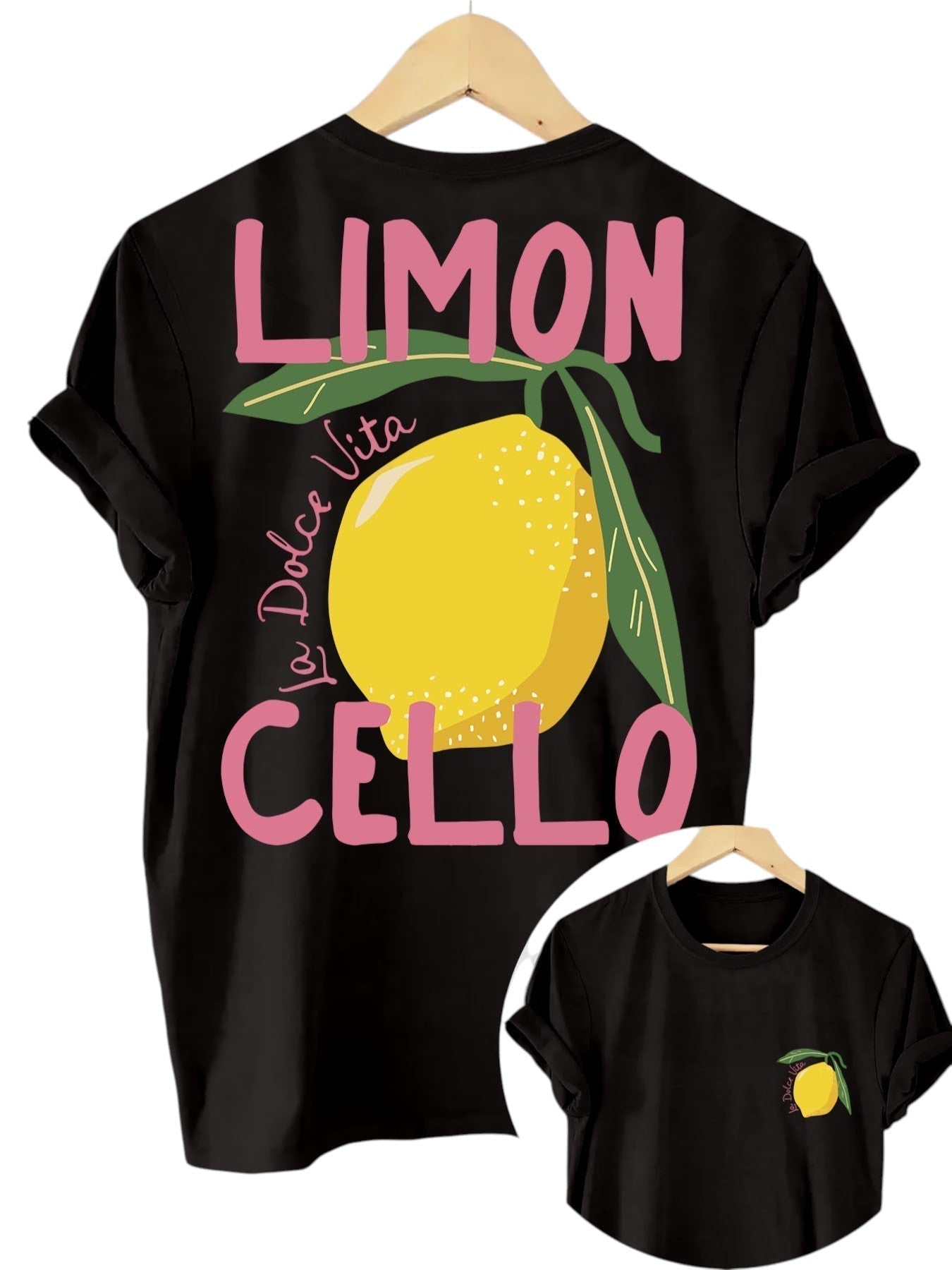 Dames Zomer Shirt met Citroen Print Oranje