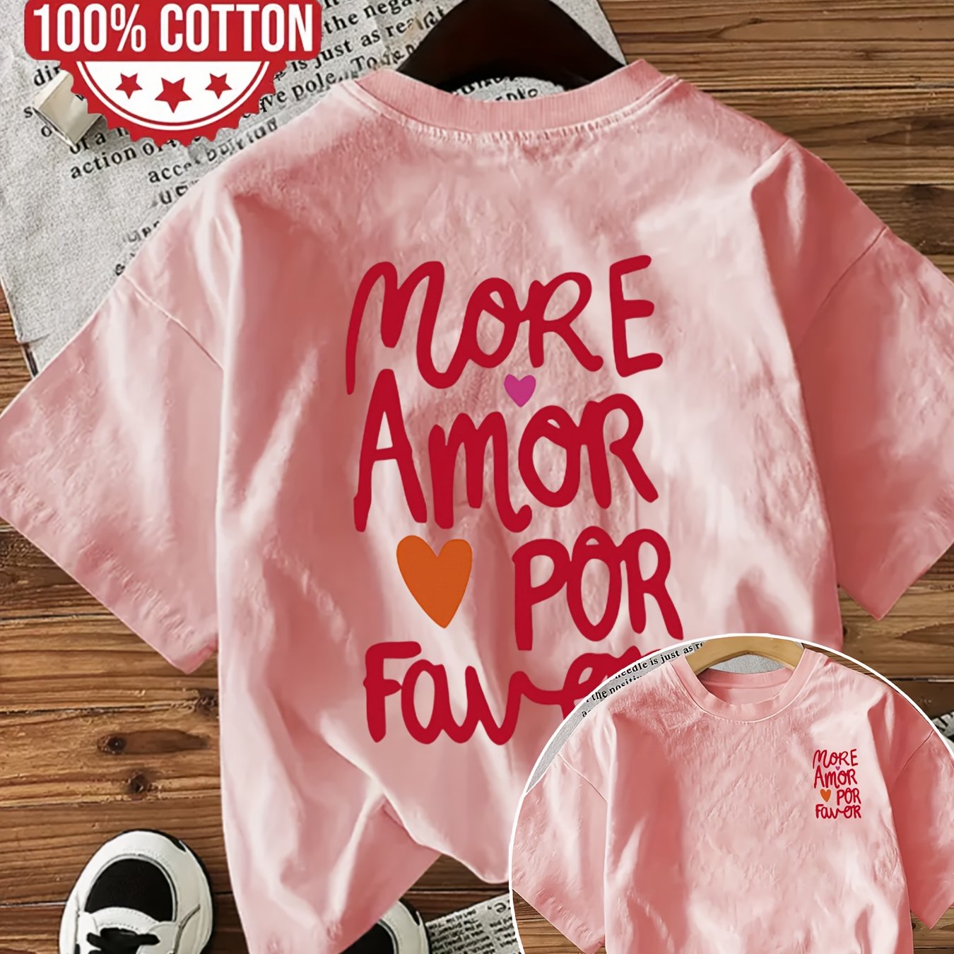 Dames T-shirt Katoen Comfortabele Pasvorm Met Tekstprint