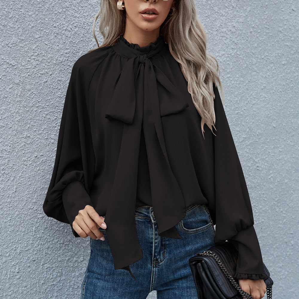 Dames Blouse met Strikdetail Stijlvol en Chique