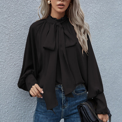 Dames Blouse met Strikdetail Stijlvol en Chique