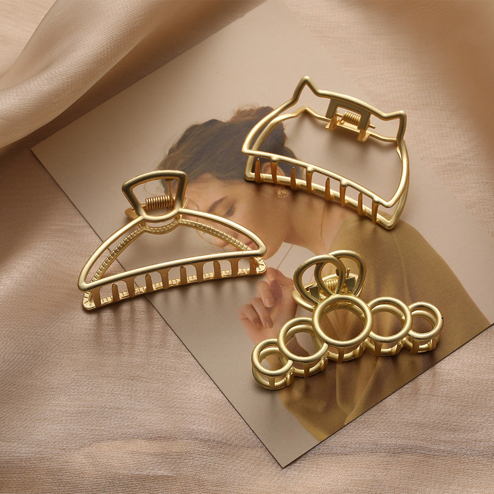 Dames Haarclip Goudkleurig Metaal Design Schakel