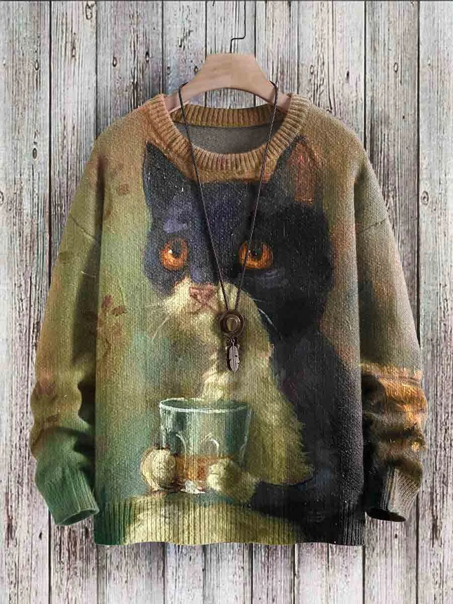 Katten Sweater voor Vrouwen met Leuke Print