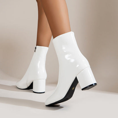 Enkellaarzen met Blokhak Elegante Schoenen voor Dames