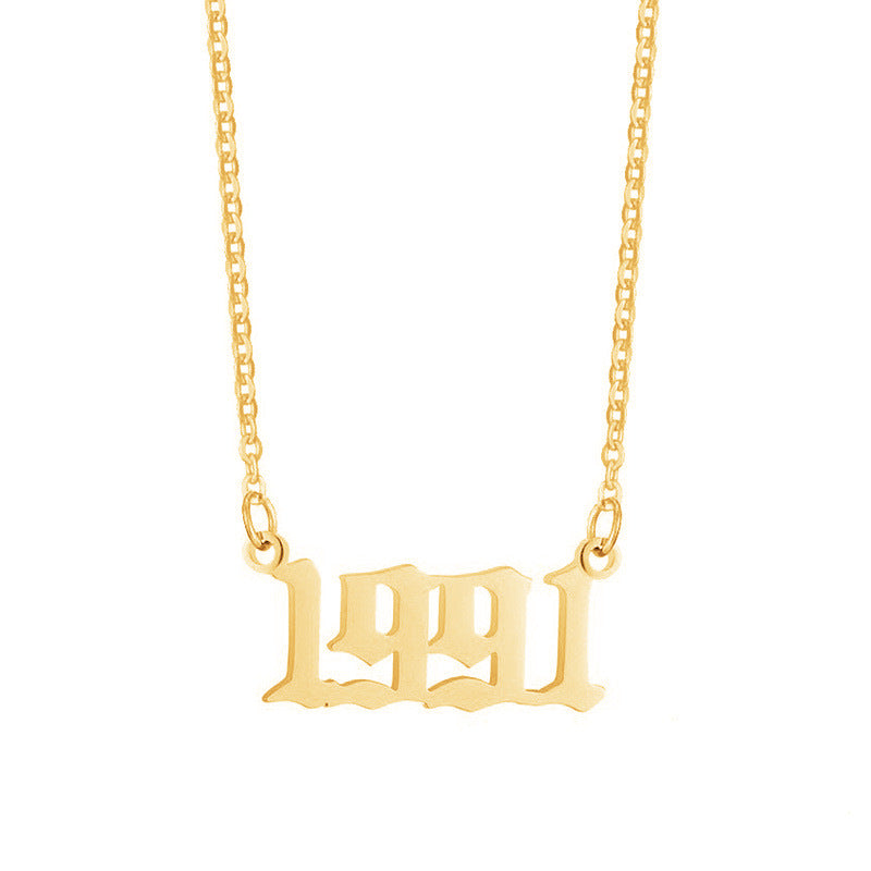 Gouden Ketting voor Dames 18K RVS Met Jaarsteen Lammy