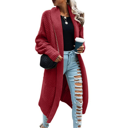 Dames Gebreide Vest Lange Elegante Trendy Trui