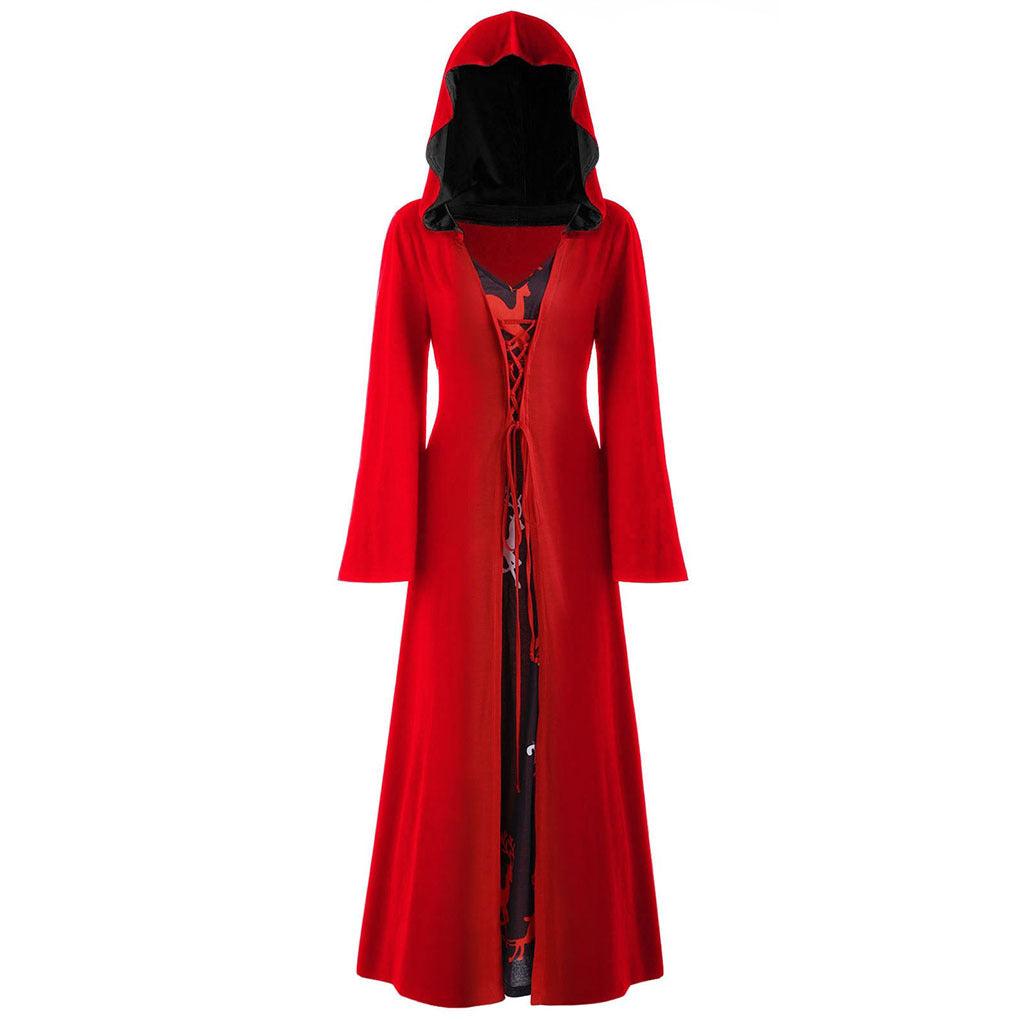 Dames Verkleedjurk Capuchon Warm en Stijlvol