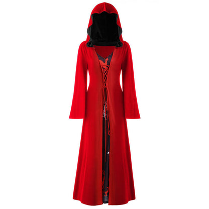 Dames Verkleedjurk Capuchon Warm en Stijlvol
