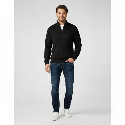 Gebreide Trui Half Zip Wolmix Zacht en Comfortabel - Mode Vibes