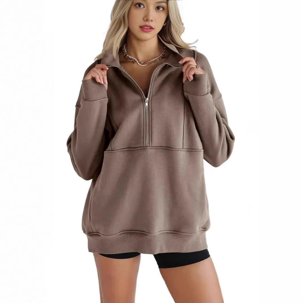 Dames Oversized Trui Warm en Comfortabel met Kangoeroezak