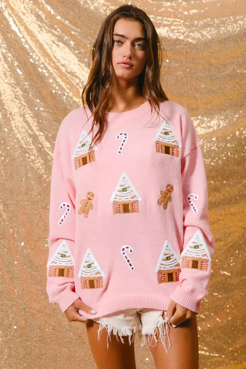 Dames Winter Trui Kerst Crew Neck Sweater