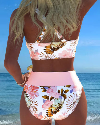 Dames Bikini Set Met Split En Elastische Pasvorm