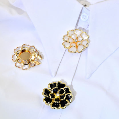 Dames Bloem Manchetknoop Elegant met Knop